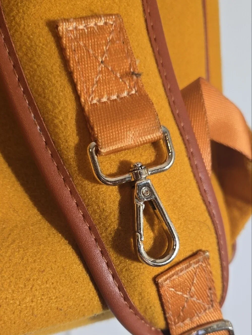 Men's Yellow Casual Backpack with Top Handle and Front Zip